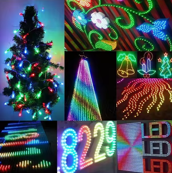 ws2811 12mm digital diffused rgb pixels string light